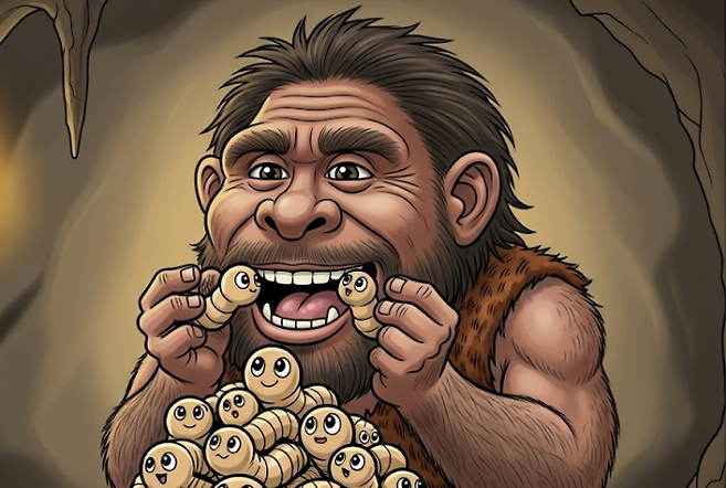 제목 : 번데기 먹는 한국인 기겁할 4만년 전 ‘충격 식단’…“썩은 고기 속 ○○○ 냠냠”